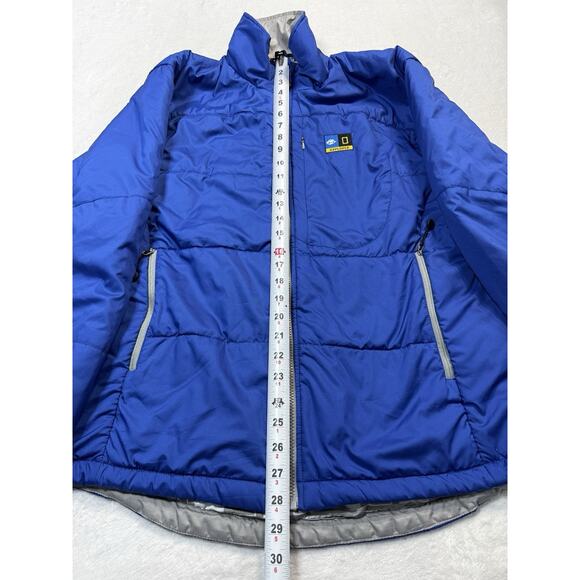 Nat Geo Explorer Blue Puffer Jacket L Ship Traveler Antarctica Layering System - Picture 10 of 10